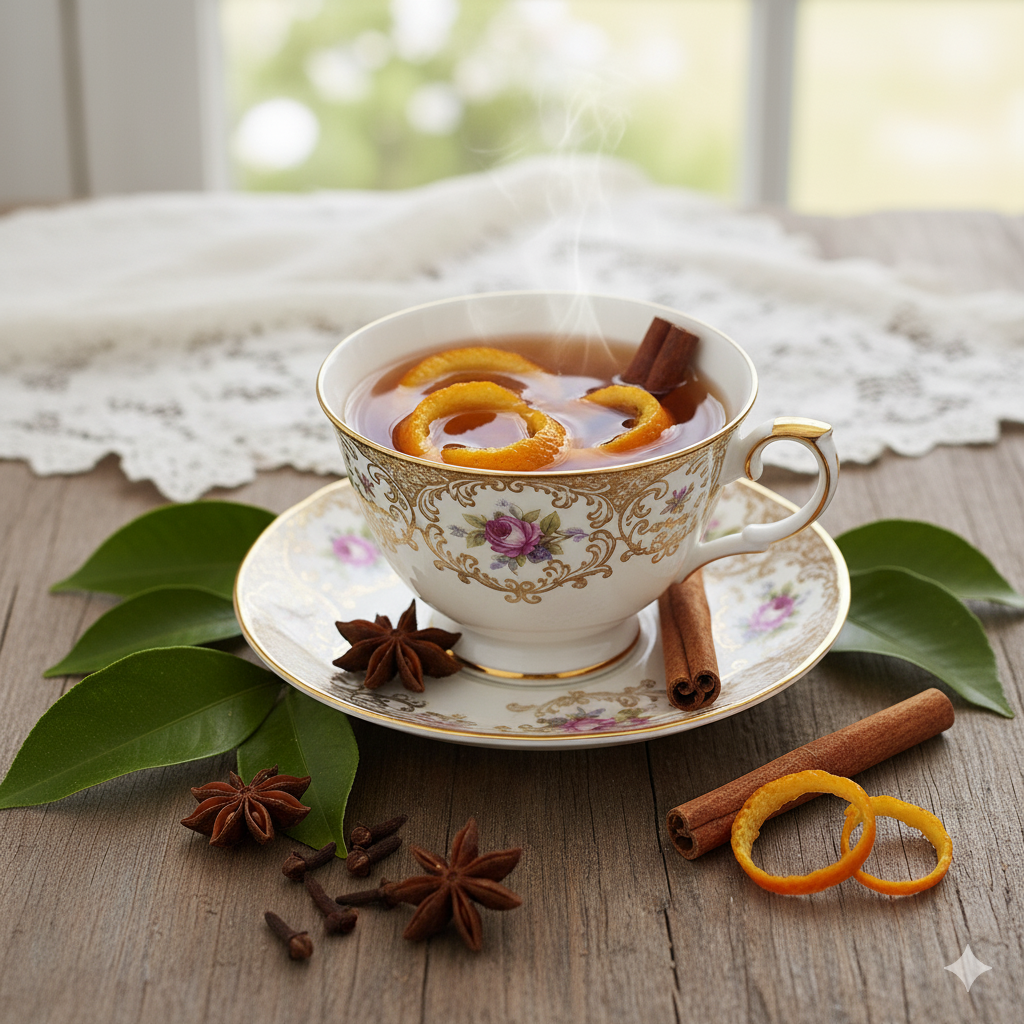 Cinnamon Orange Peel Herbal Tea